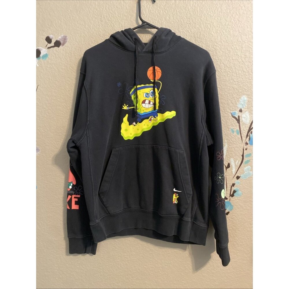 Nike Kyrie X SpongeBob Hoodie Men SZ S Small Patrick Basketball Sweatshirt Black